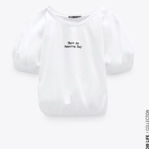 Zara Shirt with Front Text